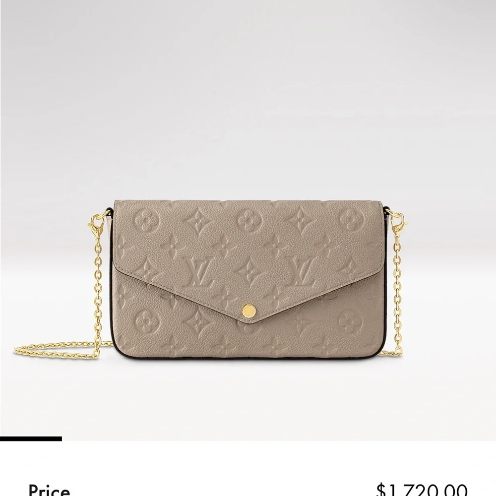 Louis Vuitton Beige Crossbody Bag with Gold Chain - Picture 10 of 13